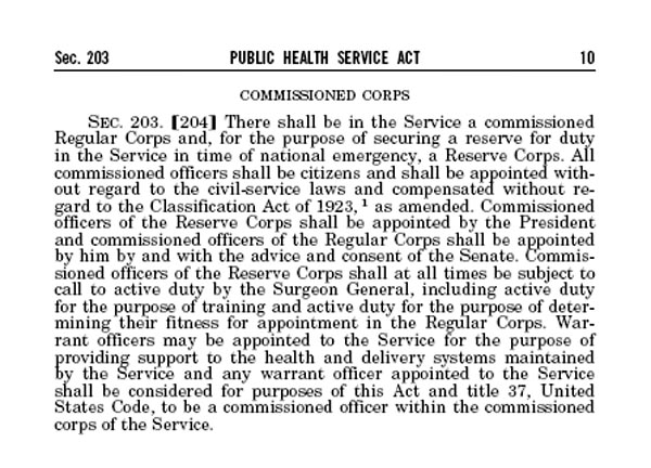 Wording of Section 203 of Public Health Service Act before Obamacare amendment 