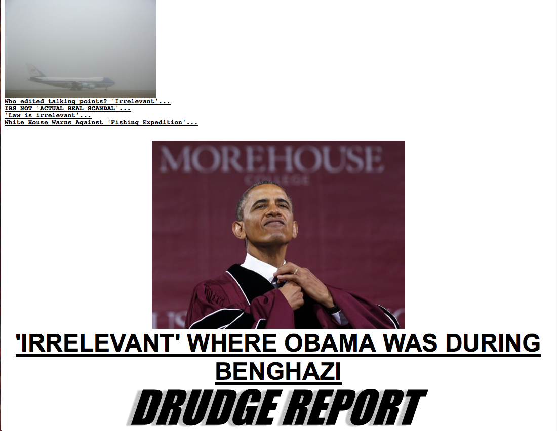 Drudge Report. Sunday, 19 May 2013